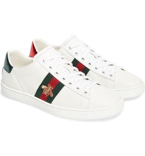 gucci new ace sneakers white bee|Gucci ace sneakers nordstrom.